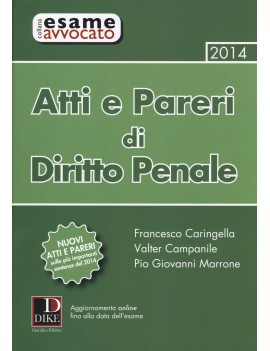 ATTI E PARERI DI DIRITTO PENALE 2014