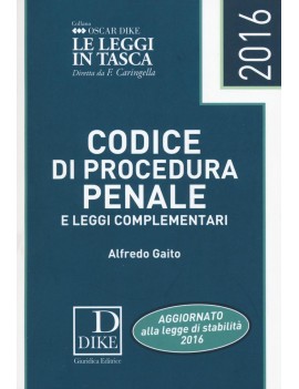 CODICE DI PROCEDURA PENALE 2016