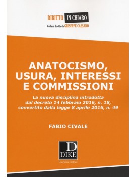 ANATOCISMO USURA INTERESSO E COMMISSIONI