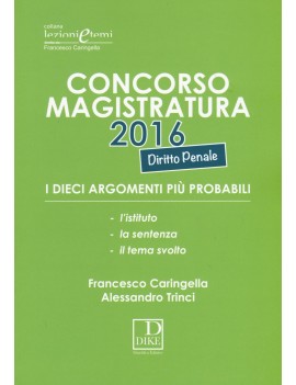 CONCORSO MAGISTRATURA 2016 Dieci argomen