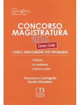 CONCORSO MAGISTRATURA 2016 diritto civil