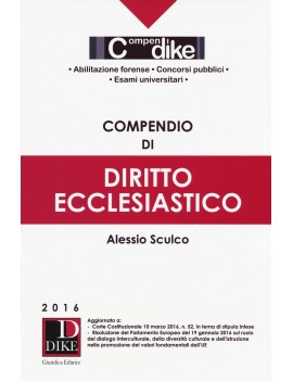 COMPENDIO DI DIRITTO ECCLESIASTICO 2016