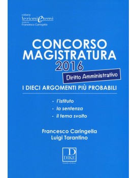 CONCORSO MAGISTRATURA 2016 diritto ammin