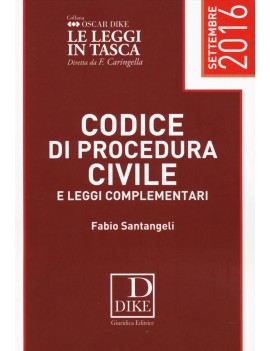 CODICE DI PROCEDURA CIVILE 2016