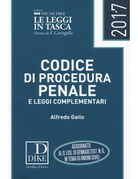 CODICE DI PROCEDURA PENALE 2017