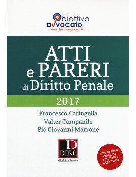 ATTI E PARERI DI DIRITTO PENALE 2017