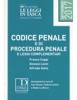 CODICE PENALE E PROCEDURA PENALE