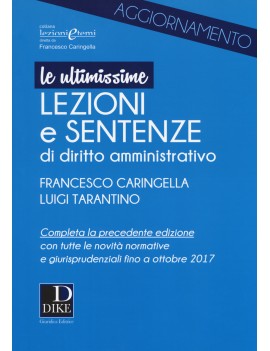 ULTIMISSIME LEZIONI E SENTENZE DI DIRITT