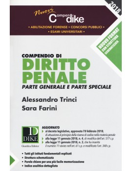 COMPENDIO DI DIRITTO PENALE 2018