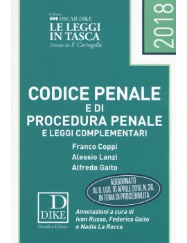 CODICE PENALE E PROCEDURA PENALE