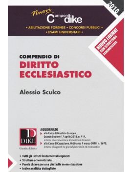 COMPENDIO DI DIRITTO ECCLESIASTICO 2016