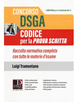 CONCORSO DSGA Codice prova scritta