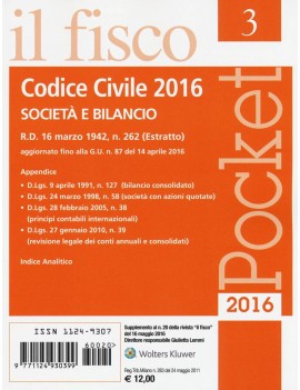 CODICE CIVILE 2016 societ? e bilancio