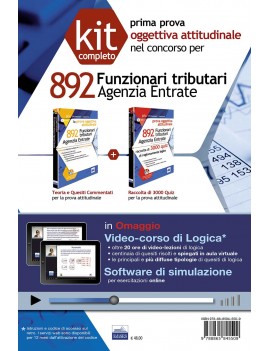 KIT AGENZIA ENTRATE 892 FUNZIONARI