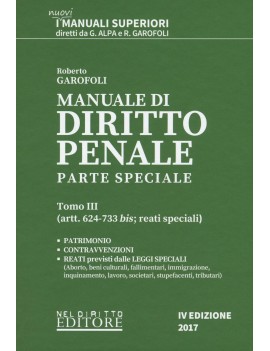 MANUALE DI DIRITTO PENALE. PARTE SPECIAL