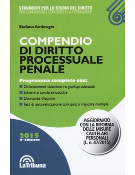 COMPENDIO DI PROCEDURA PENALE 2015