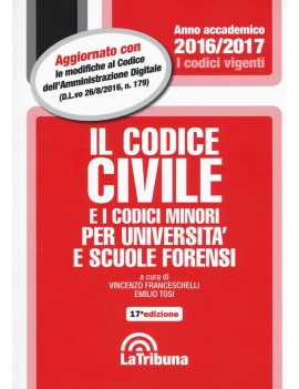 CODICE CIVILE 2016 PER UNIVERSITA'