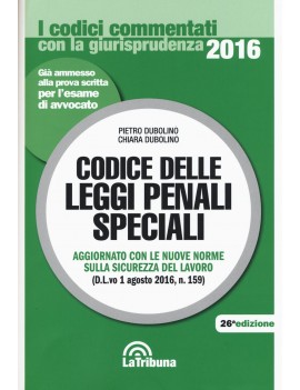 CODICE DELLE LEGGI PENALI SPECIALI