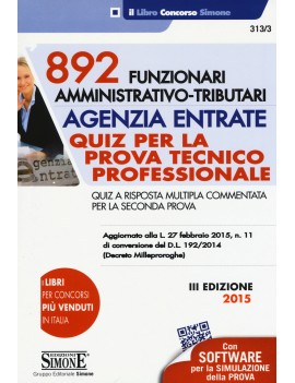 VE 892 AGENZIA ENTRATE quiz prova tecnic