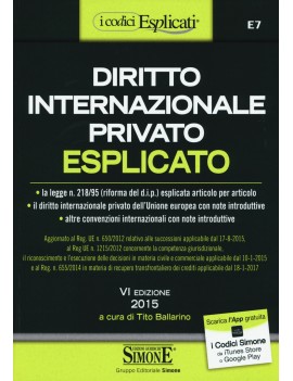 DIRITTO INTERNAZIONALE PRIVATO ESPLICATO