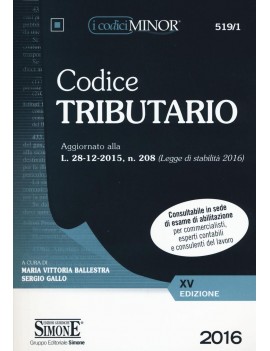 CODICE TRIBUTARIO MINOR 2015  519/1