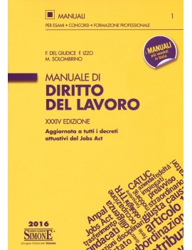 MANUALE DI DIRITTO DEL LAVORO 2016