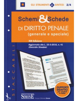 SCHEMI & SCHEDE DI DIRITTO PENALE 3/4