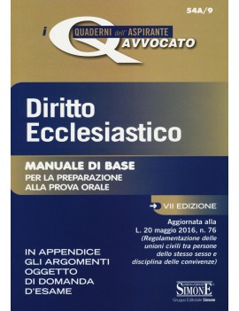 DIRITTO ECCLESIASTICO manuale dI BASE