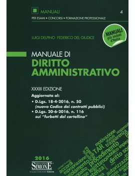 MANUALE DIRITTO AMMINISTRATIVO 4 2016