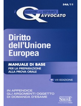 DIRITTO DELL'UNIONE EUR manuale dI BASE