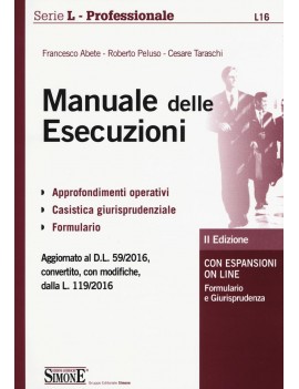 MANUALE DELLE ESECUZIONI. CON ESPANSIONE