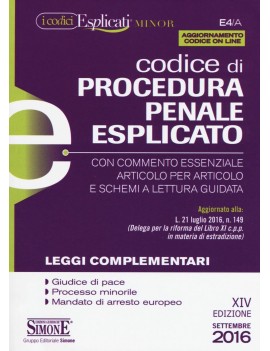 CODICE DI PROCEDURA PENALE 2016 ESPLICAT