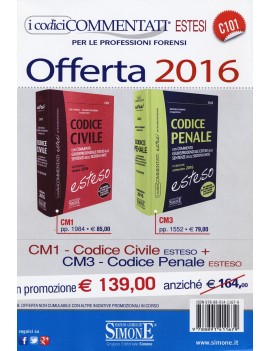 CODICE PENALE + CIVILE ESTESO 2016