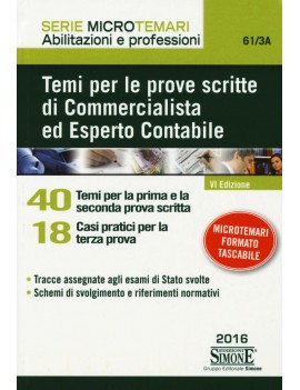 TEMI PER LE PROVE SCRITTE DI COMMERCIALI