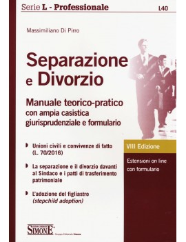 SEPARAZIONE E DIVORZIO manuale teorico p