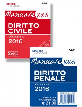 PACK MANUALE CIVILE - PENALE 2016