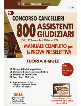 CONCORSO CANCELLIERI 800 ASS GIUDIZIARI