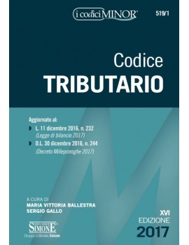 CODICE TRIBUTARIO MINOR 2017 519/1