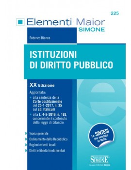 ELEMENTI MAIOR  IST. DIRITTO PUBBLICO