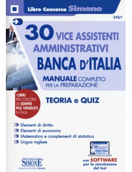 30 VICE ASSISTENTI AMMINISTRATIVI BANCA