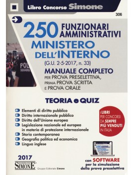 250 FUNZIONARI AMMINISTRATIVI MINISTERO