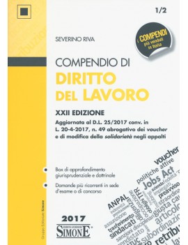 ve COMPENDIO DI DIRITTO DEL LAVORO 2017