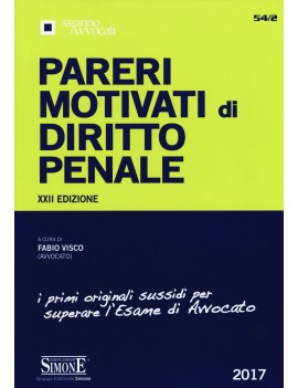 PARERI MOTIVATI DI  DIRITTO PENALE