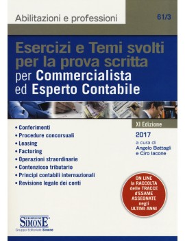 ESERCIZI E TEMI PER COMMERCIALISTA e ESP