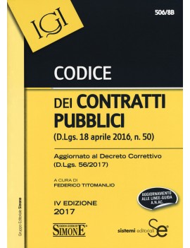 CODICE DEI CONTRATTI PUBBLICI 2017