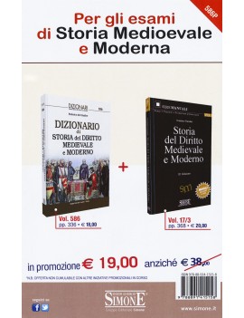 STORIA DEL DIRITTO MEDIEVALE E MODERNO