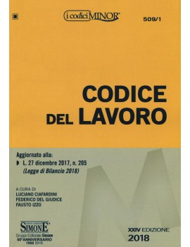 CODICE DEL LAVORO 2018