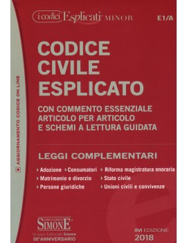 CODICE CIVILE ESPLICATO minor 2018 E1/A