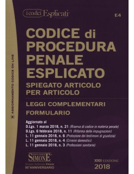 VE CODICE DI PROCEDURA PENALE ESPLICATO