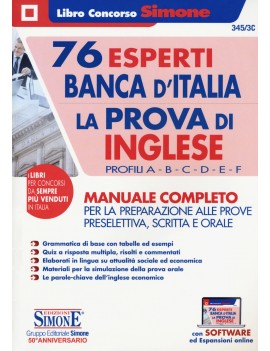 76 ESPERTI BANCA D'ITALIA prova inglese